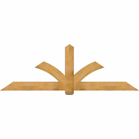 Ekena Millwork Redmond Rough Sawn Timber Gable Bracket, Western Red Cedar, 96"W x 32"H x 4"D x 6"F, 8/12 Pitch GBW096X32X0406RED00RWR